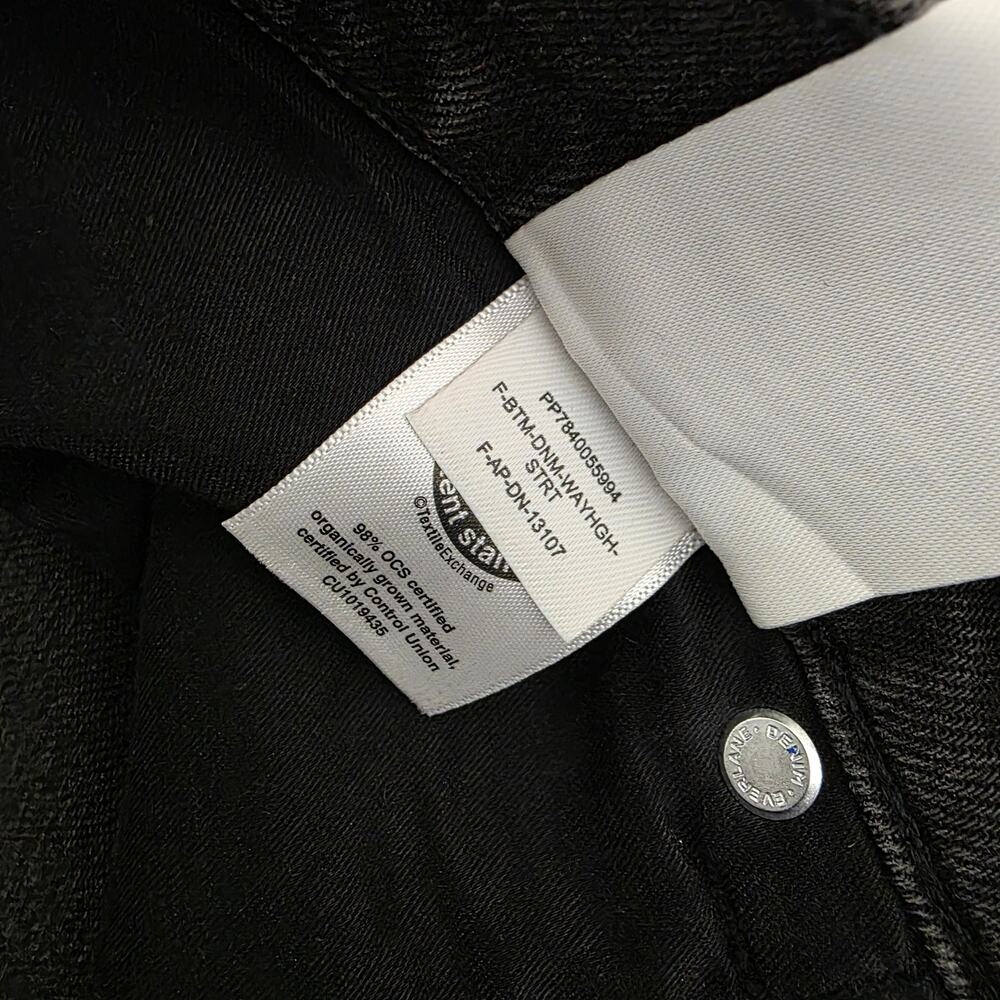 Everlane Way High Jean Washed Black High Rise Straight Leg Denim Jeans Size 29L - Picture 4 of 8